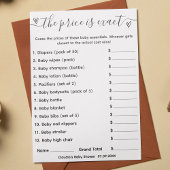 赤ちゃんシャワーゲーム推測の価格は正確なカード 招待状