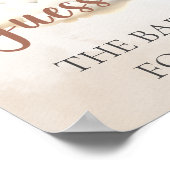 赤ちゃんシャワーゲーム推測ベビー食べ物クマ風船 ポスター (角)