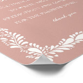 赤ちゃんシャワーゲーム用ピンクタラベラタイルアドバイス ポスター (角)