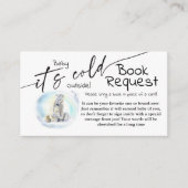 赤ちゃんシャワーゲーム用極熊コールドアウトサイドブック エンクロージャーカード (正面)