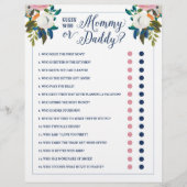 赤ちゃんシャワーゲーム誰がママまたはパパ編集可能 (正面)