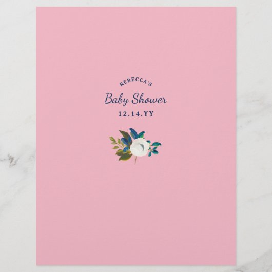 赤ちゃんシャワーゲーム誰がママまたはパパ編集可能 (裏面)