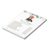 赤ちゃんシャワーゲーム誰が赤パンダをクマ ノートパッド (回転)