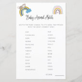 赤ちゃんシャワーゲーム赤ちゃんアニマルマッチ男女兼用 (正面)