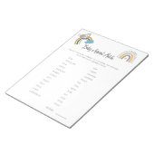 赤ちゃんシャワーゲーム赤ちゃんアニマルマッチ男女兼用 ノートパッド (アングル)