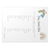 赤ちゃんシャワーゲーム赤ちゃんアニマルマッチ男女兼用 ノートパッド (正面)