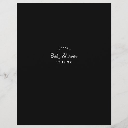 赤ちゃんシャワーゲーム電話ゲームの内容 チラシ (裏面)