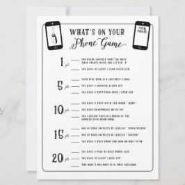 赤ちゃんシャワーゲーム電話ゲームの内容 招待状