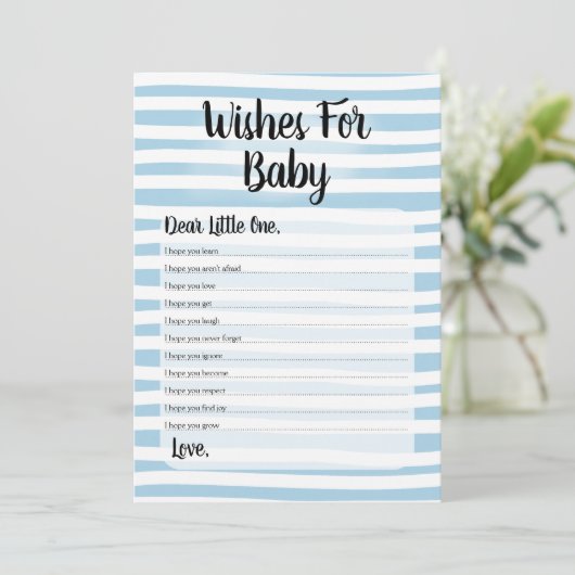 赤ちゃんシャワーゲーム青白の願い 招待状 (スタンド正面)