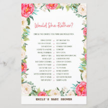 赤ちゃんシャワーゲーム