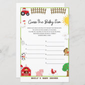 赤ちゃんシャワーゲーム (正面/裏面)