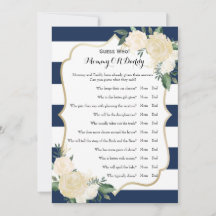 赤ちゃんシャワーゲーム – ベビーと推測の願い