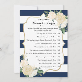 赤ちゃんシャワーゲーム – ベビーと推測の願い アドバイスカード