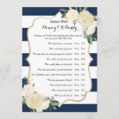 赤ちゃんシャワーゲーム – ベビーと推測の願い アドバイスカード (正面)