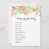 赤ちゃんシャワーゲーム – ベビーと推測の願い 招待状 (裏面)