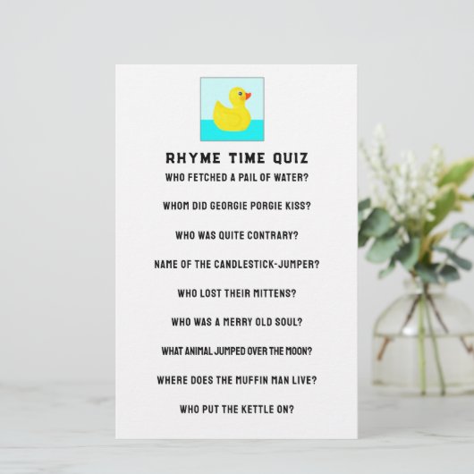 赤ちゃんシャワーゲーム 便箋 (スタンド正面)