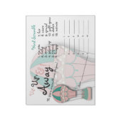 赤ちゃんシャワーゲーム，言葉のスクランブル，熱気球 ノートパッド (回転)