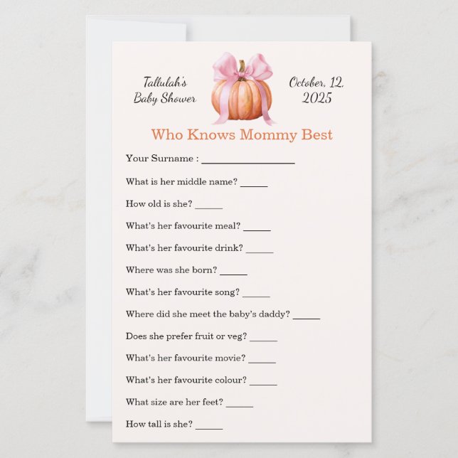 赤ちゃんシャワーゲーム[誰がママを知っ最高のた | おもしろい (正面)