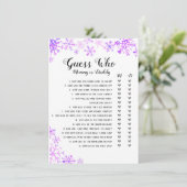 赤ちゃんシャワーゲーム – 誰を推測、ベビーそれは寒い 招待状 (スタンド正面)