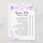 赤ちゃんシャワーゲーム – 誰を推測、ベビーそれは寒い 招待状 (正面)