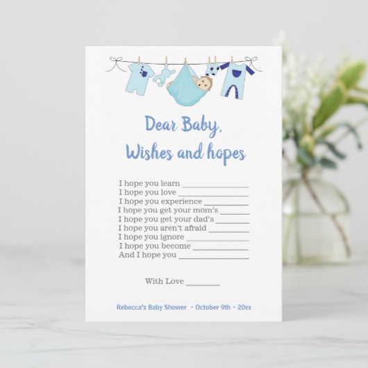 赤ちゃんシャワーゲ親愛ームベビーの願いと希望 招待状 (スタンド正面)
