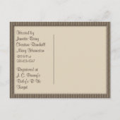 赤ちゃんシャワーサファリinブラウンズ インビテーションポストカード (裏面)