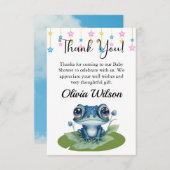 赤ちゃんシャワーサンキューカードカエルテーマカード サンキューカード (正面/裏面)