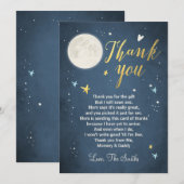 赤ちゃんシャワーサンキューカード愛する月 サンキューカード (正面/裏面)