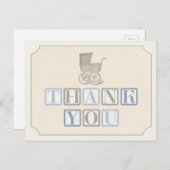 赤ちゃんシャワーサンキューカード感謝していお前はがき ポストカード (正面/裏面)