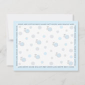 赤ちゃんシャワーサンキューカード、"スニップとカタツムリ" サンキューカード (正面)