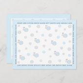 赤ちゃんシャワーサンキューカード、"スニップとカタツムリ" サンキューカード (正面/裏面)