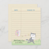 赤ちゃんシャワーサンキューカード、ピンク/ライブラリの構築 サンキューカード (正面/裏面)