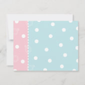 赤ちゃんシャワーサンキューカード、ブルー/ピンクピークーブー サンキューカード (裏面)