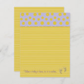 赤ちゃんシャワーサンキューカード、"ベビーの足跡" サンキューカード (正面/裏面)