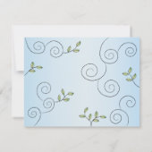 赤ちゃんシャワーサンキューカード、"金ゴールド鳥" サンキューカード (裏面)