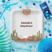 赤ちゃんシャワーサンデザートサボテン赤ちゃん ペーパープレート (パーティー)