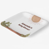 赤ちゃんシャワーサンデザートサボテン赤ちゃん ペーパープレート (傾斜あり)