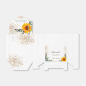 赤ちゃんシャワーサンフラワーユーカリ感謝していグリッターユー フェイバーボックス (折り畳みなし)