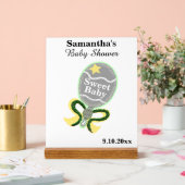 赤ちゃんシャワーシルバーイエローグリーンガラトル アクリルサイン (ウェディング)