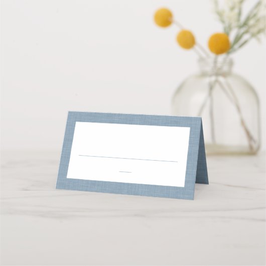 赤ちゃんシャワーシンプルかわいいシャンブレー プレイスカード (正面)