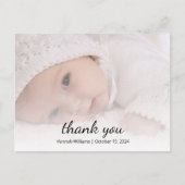 赤ちゃんシャワーシンプル写真ひまわり ポストカード (正面)