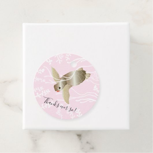 赤ちゃんシャワーシータートルピンク フェイバータグ (インサイチュ)