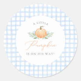 赤ちゃんシャワーシール | 小さなカボチャ ラウンドシール
