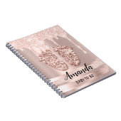 赤ちゃんシャワージェンダー再生バラ女の子足ドリップ ノートブック (右側)