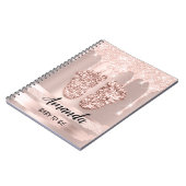 赤ちゃんシャワージェンダー再生バラ女の子足ドリップ ノートブック (左側)