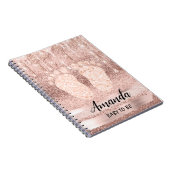 赤ちゃんシャワージェンダー再生バラ金ゴールド足乾燥 ノートブック (右側)