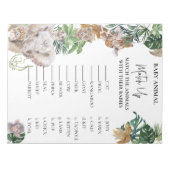 赤ちゃんシャワージャングルサファリ動物の試合 ノートパッド (正面)