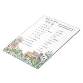 赤ちゃんシャワージャングル熱帯性対戦ゲーム ノートパッド (アングル)