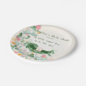 赤ちゃんシャワースイートピー、ピーポッド、花 ペーパープレート (アングル)