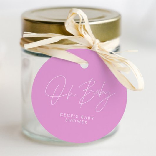 赤ちゃんシャワースクモダンリッガーリーク明るいセリーピンク フェイバータグ